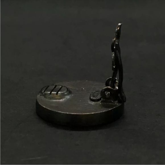 CHANEL CC Logo Black & Silver Tone Earrings - Picture 7 of 8